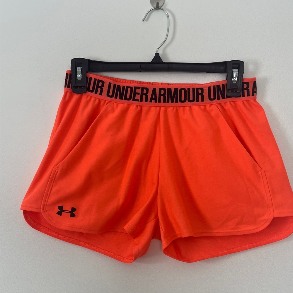 Under Armour Women's Bright Orange Athletic Shorts